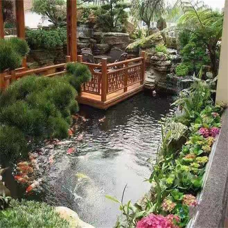 十堰别墅庭院景观设计鱼池